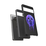 Glitch Sad Face Phone Case, Anime Melt Static Tough Cover