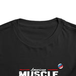 Toddler American Muscle Camaro SS USA Flag T-Shirt, Patriotic Retro Tee
