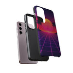 Classic Grid Sunset Vaporwave Art Tough Phone Case