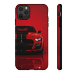 Red Mustang Art Phone Case, GT500 American Muscle Car Tough Cover
