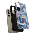 Chrome Metallic Swirl  Art Tough Phone Case