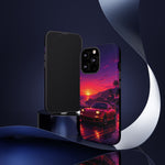 FD RX-7 Retro Sunset Sports Car Tough Case | Neon Vaporwave Beach Drive