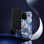 Chrome Metallic Swirl  Art Tough Phone Case