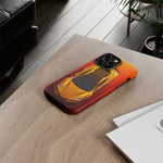 Z06 Corvette Phone Case, Yellow Top-Down Duotone Gradient Cover