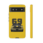 1969 Camaro Z28 Yellow Front View Muscle Car Tough Phone Case