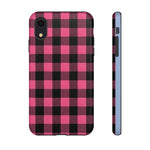 Pink Black Buffalo Plaid Phone Case