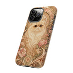 Persian Cat Floral Art Nouveau Tough Phone Case