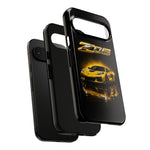 Z06 Corvette Phone Case, Yellow Neon Chrome Studio Cover