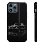 Nova SS Phone Case, Black 68 Muscle Car Silver Stripe Studio Cover