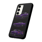 Purple R33 Skyline GTR JDM Sports Car Phone Case Tough Multi View