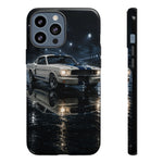 GT350 Phone Case White, Rainy Track Night Classic Racer Tough Cover