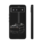 Nova SS Phone Case, Black 68 Muscle Car Silver Stripe Studio Cover
