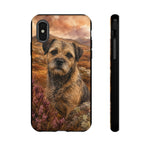 Border Terrier Earthy Watercolor Art Tough Phone Case