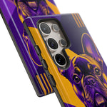 French Bulldog Pop-Art Portrait Tough Phone Case - Purple Gold