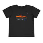 Toddler C7 Corvette ZR1 Orange Muscle Car T-Shirt, Retro Graphic Tee