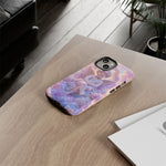 Cherub Cloud Throne Phone Case, Pastel Marble 3D Render Cover