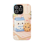 Milk Cookie Phone Case Cute Food Kawaii Tough Cover Gift Art