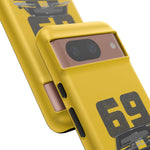 1969 Camaro Z28 Yellow Front View Muscle Car Tough Phone Case