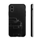 Black 1969 Corvette Art Phone Case, C3 Stingray Sports Car Tough Cover