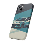 Retro Teal Sports Car C8 phone case | Tough Cases