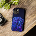 Neon Blue Tiger phone case | tough protective cover