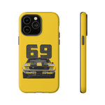 1969 Camaro Z28 Yellow Front View Muscle Car Tough Phone Case