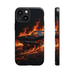 Black Charger Classic Muscle Flames Tough Phone Case Cover Gift