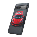 Red C8 Z06 Track Wing Tough Phone Case Cover Gift Art