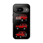 Early Bronco Phone Case Red, Three-View Truck Vector Cover