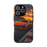 Orange C8 Z06 Flat Plane V8 Speed Art Tough Phone Case