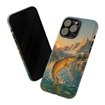 Leaping Golden Trout Lake Scene phone case | Tough Cover