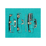 1964 C10 Custom Pickup Blanket | Vintage Teal Truck Microfiber Throw