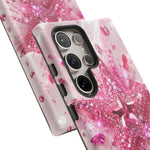 Pink Glitter Star Tough Case | Sparkle Phone Case
