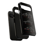 Black GNX Phone Case, Three-View Muscle Car Vector Tough Cover