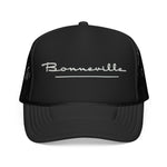 Bonneville Classic Script Retro Vintage Car Style Foam Trucker Hat – Snapback Mesh Cap