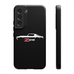 1970 Camaro Z28 White Silhouette Tough Phone Case Cover Gift