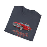 Red Vintage 1960 Chevy Impala Trio T-Shirt | Classic Car Illustration