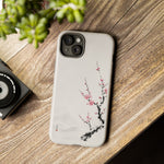 Plum Blossom Ink Wash Phone Case Minimalist Zen Tough Case