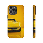 Yellow Corvette Phone Case, C3 Stingray Classic Sports Cover, Gift