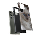 Ragdoll Kitten Phone Case, Blue Eyes Macro Portrait Cover, Gift
