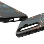 Vintage Teal 1957 Bel Air Classic Car Tough Case | Retro Rainy City Phone Cover