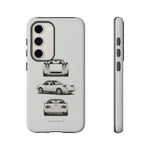 1989 Miata White Triple View Roadster Tough Phone Case Cover