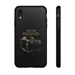 1978 Trans Am Phone Case Featuring Black Firebird Muscle Car Artwork
