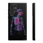Neon Anatomical Skeleton Phone Case | Internal Displacement Art