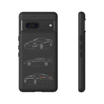 Black 300ZX Sports Car Tough Phone Case - Multi View