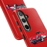 Red Classic Corvette C1 Illustration phone case | Retro Car Tough Case