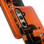 Orange Mustang Art Phone Case, GT500 American Muscle Car Tough Cover for Male