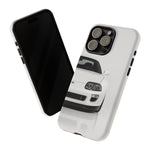White MK4 Supra Phone Case, Retro 90s JDM Tough Cover for Car Enthusiasts
