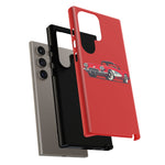 Red Classic Corvette C1 Illustration phone case | Retro Car Tough Case