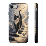 Piano Cat walking on keys Tough Case | Phone cover, musical cat art